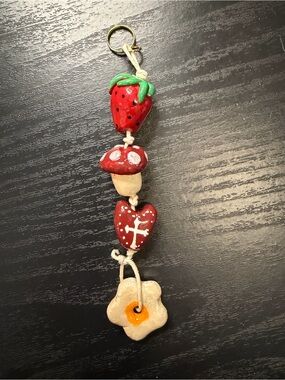 Handmade Clay keychains x5
